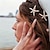 Недорогие Аксессуары для укладки волос-Винтажная декоративная заколка для волос в форме морской звезды из искусственного жемчуга, элегантная заколка для волос для женщин и девочек, повседневная одежда