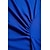 abordables Vestidos de fiesta-Mujer Vestido elegante Vestido Midi Frunce Fiesta Elegante Sensual Cuello Barco Sin Mangas Azul Piscina Color
