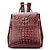 Недорогие Рюкзаки-Сумка-рюкзак из натуральной кожи с крокодиловым узором идеально подходит для повседневного использования и путешествий.