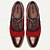 baratos Sapatos Sociais Clássicos-Homens Sapatos sociais Couro Couro de grão integral italiano Confortável Antiderrapante Com Cadarço Vinho