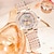 halpa Kvartsikellot-uusi muoti monipuolinen naisten kello yksinkertainen vapaa-ajan kevyt luksus high-end trendi täynnä timantteja tähtivalo kvartsikello kristalli upotekoristeinen teräsranneke naisten rannekello