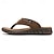 cheap Men&#039;s Sandals-Men&#039;s Leather Sandals Summer Sandals Slippers &amp; Flip-Flops Retro Walking Casual Daily Vacation Beach Comfortable Shoes Dark Grey Dark Brown