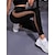 billiga Yoga Leggings &amp; Tights-Dam Yogabyxor Yoga leggings Utklippt Hög midja Yoga Gymträning Pilates Trikåer Knytbatik Svart Mörkgrå Grön sporter Sportkläder Elastisk Smal