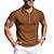 voordelige klassieke polo-Voor heren Golfshirt golfpolo Werk Casual Revers Korte mouw Basic Modern Effen Horizontale stroken nappi Lente zomer Normale pasvorm Wit Marineblauw Khaki Lichtgrijs Golfshirt