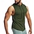 cheap Tees &amp; Shirts-Men&#039;s T shirt Hiking Vest Sleeveless Hooded Tank Top Sleeveless Shirt Vest Top Outdoor Quick Dry Soft Sweat wicking Polyester Black White Army Green Climbing Camping / Hiking / Caving Traveling