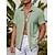 Χαμηλού Κόστους ανδρικό πουκάμισο με κουμπιά-Ανδρικά Πουκάμισο Πουκάμισο με κουμπιά Casual πουκάμισο Καλοκαιρινό πουκάμισο Μαύρο Πράσινο του τριφυλλιού Χακί Κοντομάνικο Σκέτο Γιακάς Καθημερινά Διακοπές Ρούχα Μοντέρνα Καθημερινό Άνετο