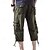 billiga Utomhus-Herr Capri Cargo Shorts Cargo-shorts Shorts Capribyxor Vandringsshorts Bensträng 6 fickor Slät Komfort Utomhus Dagligen Utekväll Mode Streetwear Svart Armégrön