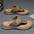 ieftine Sandale Bărbați-Bărbați Sandale Retro Plimbare Casual Zilnic Piele Comfortabil Cizme / Cizme la Gleznă Loafer Galben Gri Primăvară Toamnă
