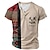 preiswerte Henley-T-Shirt für Herren-Stammes Urlaub Modisch Ethnisch Herren 3D-Druck T Shirt Casual T-Shirt Khaki Kurzarm Henley Hemd Sommer Frühling Bekleidung S M L XL 2XL 3XL
