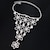 cheap Bracelets-Women&#039;s Ring Bracelet / Slave bracelet Classic Flower Precious Fashion Luxury Rhinestone Bracelet Jewelry Silver / Gold For Gift Engagement
