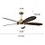 economico Ventilatore da soffitto con luci-ventilatore da soffitto con luce ca &amp; telecomando 105/130 cm dimmerabile 6 velocità del vento moderno ventilatore da soffitto per camera da letto, soggiorno, piccola stanza 110-240 v