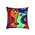 abordables estilo abstracto-Funda de almohada decorativa abstracta, 1 unidad, funda de cojín cuadrada suave, funda de almohada para dormitorio, sala de estar, sofá, silla