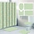 cheap Shower Curtains-Bathroom Deco Shower Curtain with Hooks Bathroom Decor Waterproof Fabric Shower Curtain Set with12 Pack Plastic Hooks