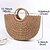 cheap Handbag &amp; Totes-Women&#039;s Handbag Beach Bag Dome Bag Straw Holiday Beach Large Capacity Solid Color Woven Khaki Beige