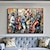 cheap Oil Paintings-Large Abstract Jazz Band Oil Painting on Canvas hand painted  Wall Art  Black Jazz Music Art painitng Custom Painting Fashion Decor for Living Room Home Decor