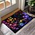 preiswerte Fußmatten-dunkle Blumen Fußmatte Küchenmatte Bodenmatte rutschfeste Flächenteppich ölbeständiger Teppich Indoor Outdoor Matte Schlafzimmer Dekor Badezimmermatte Eingangsteppich