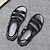 levne Pánské sandály-pánské pu kožené sandály gladiátorské sandály římské sandály chůze ležérní pláž venkovní prodyšná gumička boty černá bílá letní