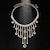 cheap Necklaces-Pendant Necklace Rhinestones Women&#039;s Elegant Tassel Tassel Fringe Wedding Colorful Drops Necklace For Wedding Party