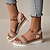 tanie Sandały damskie-damskie sandały na platformie na koturnie letnie espadryle z paskiem na kostce sandały plażowe z odkrytymi palcami różowe wino-beżowe sandały