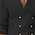 billige Bomuldslinnedskjorte-Herre Skjorte linned skjorte Button Up skjorte Sommer skjorte Strandtrøje Sort Hvid Blå Langærmet Vanlig Båndkrave Forår sommer Afslappet Daglig Tøj