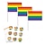 Недорогие Гордость украшения-3 шт. радужные флаги с 90 шт. набор наклеек странный лгбт лгбтк радужная наклейка гей-лесбиянка парад гордости месяц вечеринка карнавал домашний декор