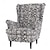 ieftine IKEA Copertine-husa scaun strandmon wingback 100% bumbac cu husa pentru cotiera huse matlasate cu flori pentru un singur loc seria ikea