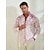 cheap Men&#039;s Printed Shirts-Valentines Day Floral Men&#039;s Casual 3D Printed Shirt Daily Wear Going out Weekend Spring Standing Collar Long Sleeve Blue, Purple, Green S, M, L Slub Fabric Shirt