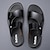 abordables Sandales Homme-Sandales cuir homme sandales d&#039;été pantoufles plage vocation décontracté quotidien respirant chaussures kaki noir marron