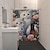 abordables Rideaux de Douche-Rideau de douche imprimé numérique chat mignon 180 cm avec marguerites colorées - pour famille, famille d&#039;accueil, salle de bain, cloison de baignoire - tissu polyester imperméable à séchage rapide -