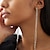 preiswerte Ohrringe-Damen Ohrstecker Gliederkette Kostbar Erklärung Einfach Diamantimitate Ohrringe Schmuck Silber / Golden Für Hochzeit Party 1 Paar