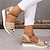 billige Sandaler til kvinder-kvinders ensfarvede platformssandaler åben tå ankelspænde rem slingback wedge sko sommer alsidige behagelige sko
