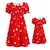 abordables Robes et combi-pantalons-Robes maman et moi pour filles, robe rouge à pois, robe parent-enfant, ensemble familial pour enfants
