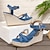 halpa Naisten sandaalit-naisten kiila sandaalit tasosandaalit rento kesäsolki nilkkahihna avoin varvas rantasandaalit siniset