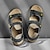 cheap Men&#039;s Sandals-Men&#039;s Sports Sandals Hiking Sandals Walking Casual Outdoor Vacation Beach PU Breathable Comfortable Slip Resistant Magic Tape Dark Grey Light Brown Dark Brown Shoes