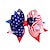 abordables Couvre-chefs enfants-Nœud à cheveux patriotique américain pour filles – couleurs vives, accent tendance – parfait pour célébrer le jour de l&#039;indépendance avec style !
