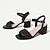 abordables Sandalias de mujer-Mujer Sandalias Zapatos tejidos Talón de bloque Tacón Bajo Tacón Cuadrado Dedo cuadrada Moda Cuero microbiano Negro Beige