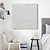 cheap Abstract Paintings-Hand painted 3D Textured White Abstract Painting on Canvas 3D Textured Wall Art Boho Modern Canvas Art Living Room Decor pattle knife oil painting Home Decor Hotel Art Piece