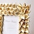 abordables Sculptures-Cadre décoratif de bordure florale d&#039;orchidée dorée vintage - cadre de décoration photo en résine antique adapté à un affichage horizontal ou vertical, idéal pour décorer des photos et des accessoires