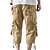 billiga Utomhus-Herr Capri Cargo Shorts Cargo-shorts Shorts Capribyxor Vandringsshorts Bensträng 6 fickor Slät Komfort Utomhus Dagligen Utekväll Mode Streetwear Svart Armégrön