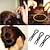 preiswerte Haarstyling-Zubehör-10 Stück/Set U-förmige Haarspangen Griffe minimalistische Chignon-Gabeln aus Kunststoff magischer Donut-Dutt-Maker Kopfbedeckungszubehör für Frauen