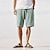 cheap Linen Shorts-Men&#039;s Linen Shorts Summer Shorts Beach Shorts Casual Shorts Pocket Solid Colored Sports Short Casual Holiday Beach Vacation Hawaiian Black Green Low Waist