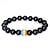 Χαμηλού Κόστους Pride Parade Δεκ-μπρασελέ pride rainbow gay bracelet volcano stone bead βραχιόλι