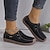 cheap Women&#039;s Slip-Ons &amp; Loafers-Women&#039;s Slip-Ons Loafers Platform Loafers Casual Lace-Up Soft Sole Flat Shoes Lightweight Comfortable Shoes Black Yellow Red