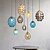 cheap Island Lights-LED Pendant Light Warm White 13/17/26cm 1-Light Globe Ceiling Hanging Light for Kitchen Island Glass Electroplated Painted Finishes Modern Nordic Style Dining Room Bedroom 110-240V