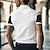 cheap Men&#039;s 3D Zipper Polo-Striped Men&#039;s Business Casual 3D Print Polo Shirt Street Daily Holiday Polyester Short Sleeve Turndown Polo Shirts White Spring &amp; Summer S M L Micro-elastic Lapel Polo