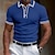 cheap Classic Polo-Men&#039;s Polo Shirt Golf Shirt Work Business Ribbed Polo Collar Classic Short Sleeve Basic Modern Solid Color Patchwork Button Spring &amp; Summer Regular Fit Black Burgundy Navy Blue Royal Blue Polo Shirt