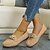 preiswerte Damenhausschuhe und -halbschuhe-Damen Halbschuhe Klassische Loafer Outdoor B¨¹ro Täglich Sommer Schnalle Flacher Absatz Runde Zehe Vintage Basic Wanderschuhe PU Halbschuhe Kamel Schwarz Weiß