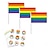 billige Pride dekorasjoner-3 stk regnbueflagg med 90 stk klistremerker sett queer lgbt lgbtq regnbueklistremerke gay lesbisk pride parade pride måned fest karneval hjemmeinnredning