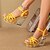 preiswerte Lässige Sandalen-Damen Rosa Riemchensandalen mit Keilabsatz – Transparente High Heels mit Blumendekor, Offene Sommer Party Schuhe