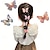 abordables Couvre-chefs enfants-Pinces à cheveux papillon en strass, 6 pièces, couleur dégradée, accessoires pour cheveux de filles